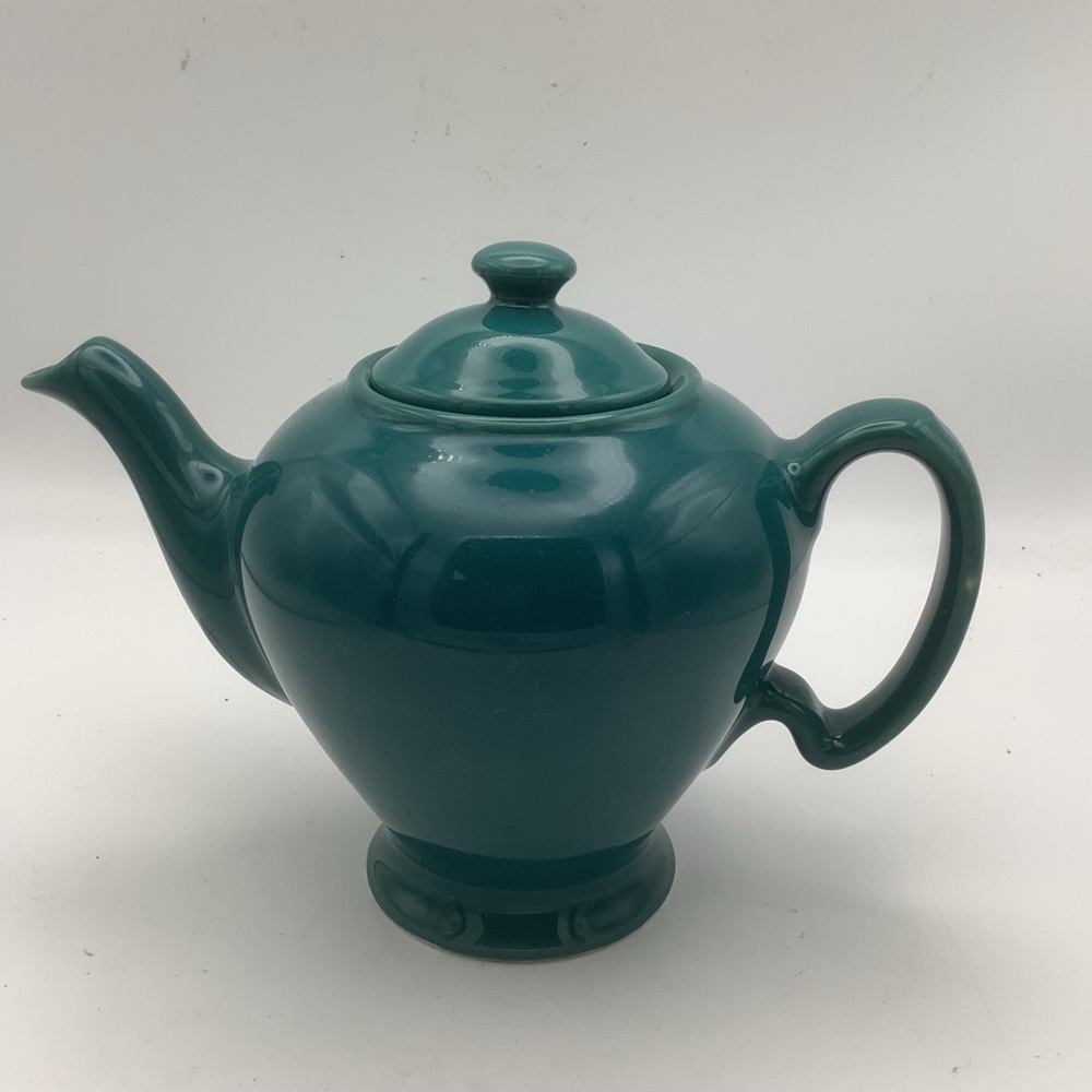 Vintage McCormick Teal Pottery Teapot